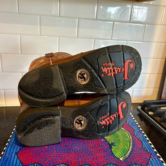 Justin Gypsy Collection Round Toe Western Boot New in Box Size 9.5 - Picture 6 of 7